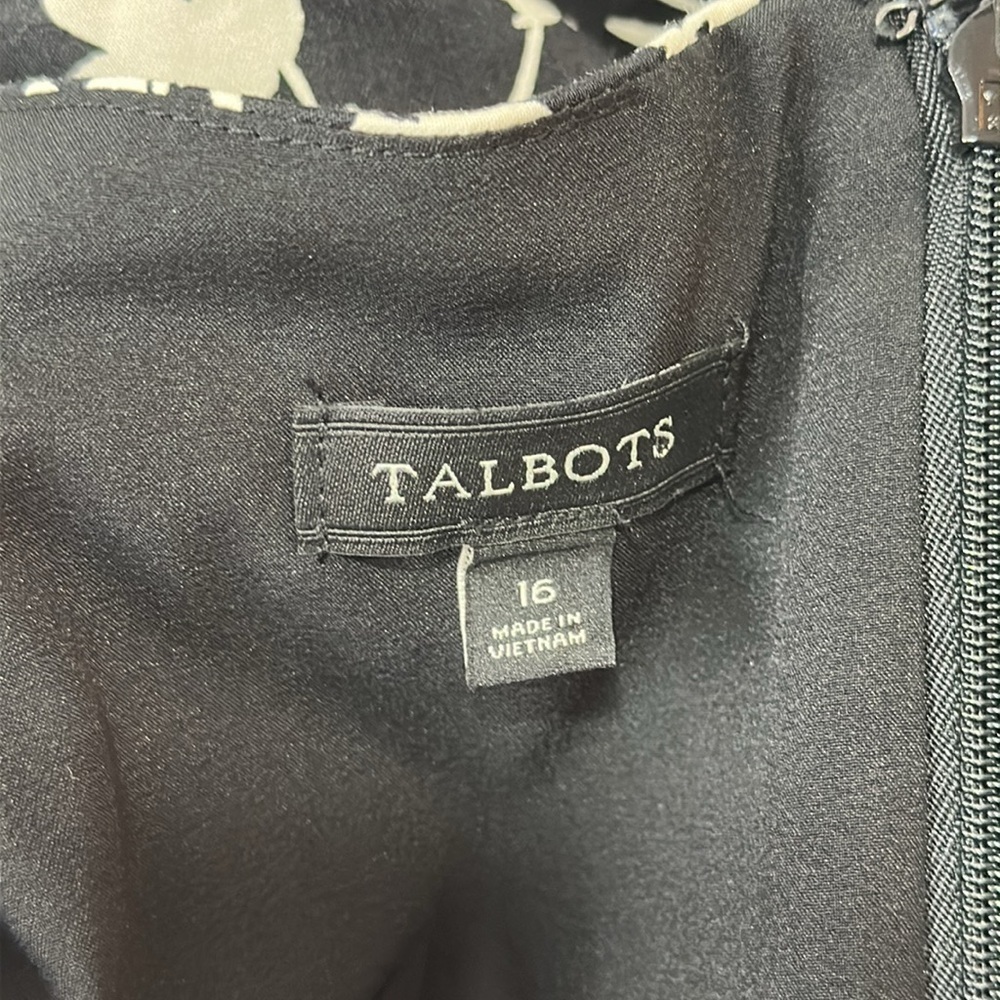 Talbots Floral Bateauneck Sheath Dress Size 16 - Picture 8 of 10